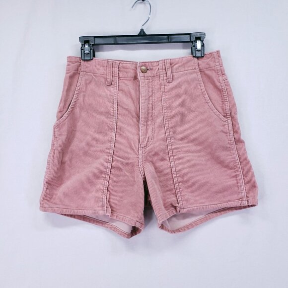 Wrangler Soft Pink High Waisted Cargo Corduroy Shorts Size 28 - Picture 1 of 15